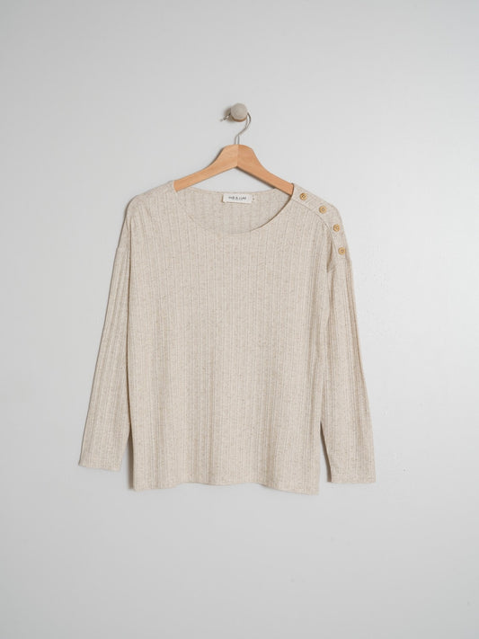 T-SHIRT CÔTELÉ EN VISCOSE