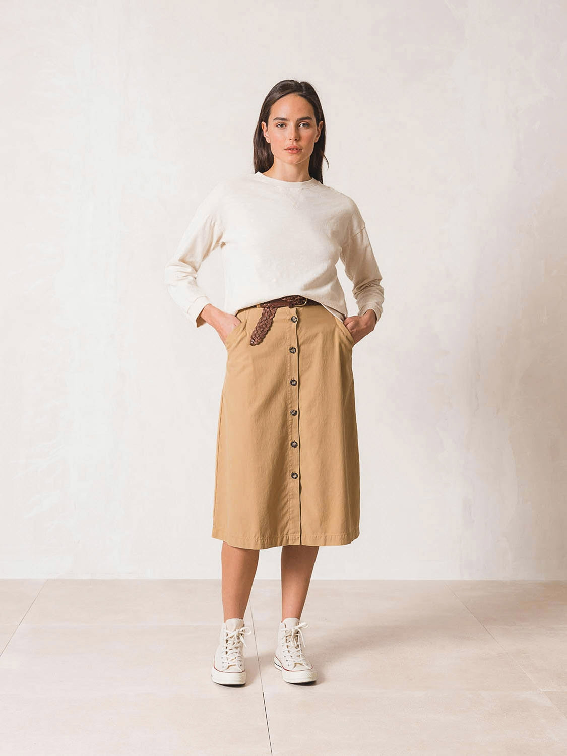 FALDA BOTONADURA LYOCELL