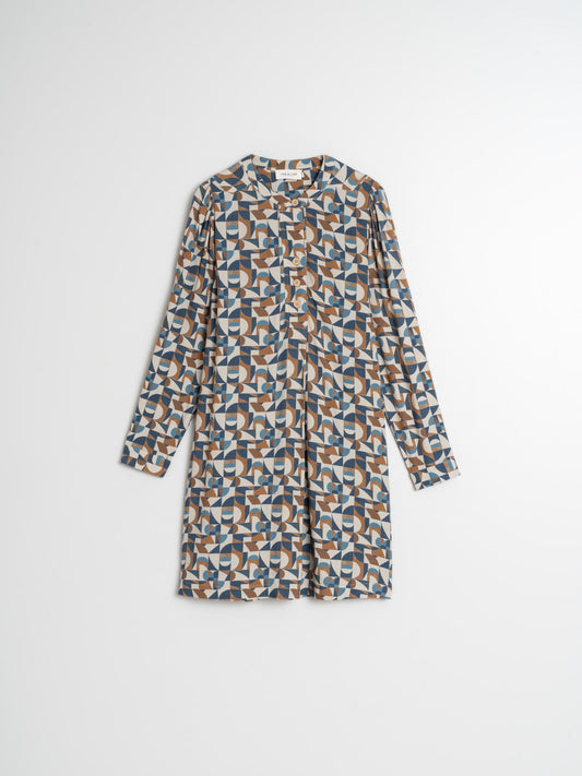 VESTIDO EVASÉ ESTAMPADO