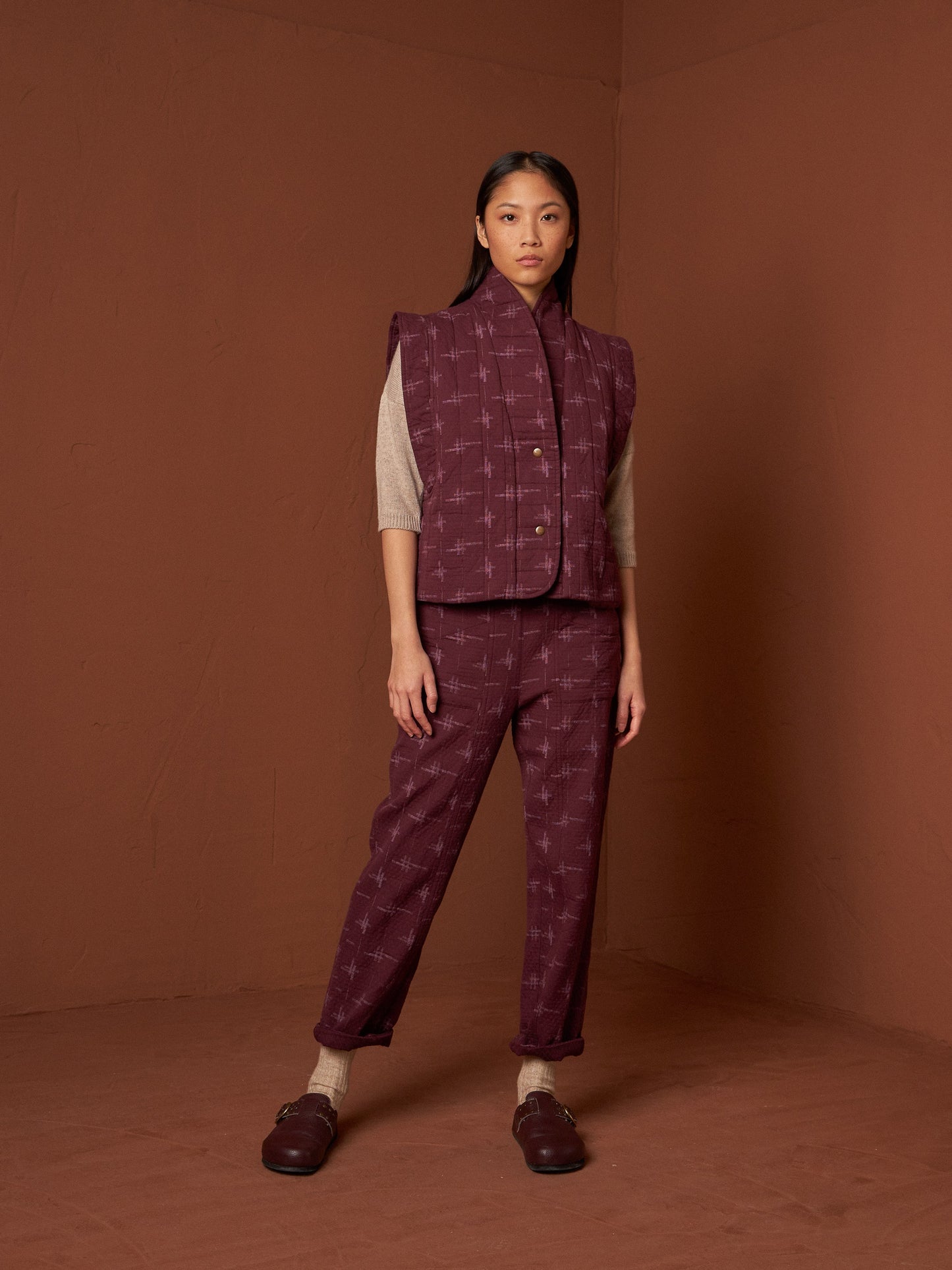 PANTALÓN JAQUARD ALGODÓN