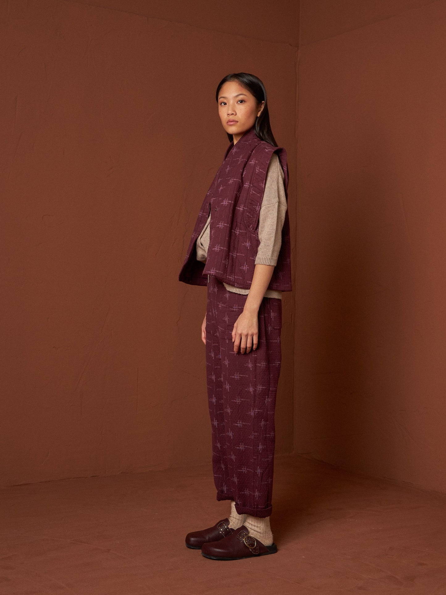 PANTALÓN JAQUARD ALGODÓN