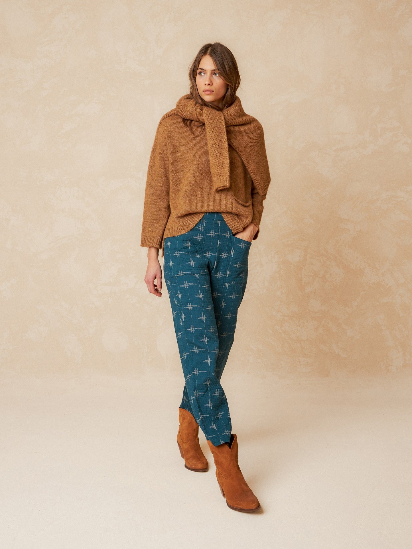 PANTALÓN JAQUARD ALGODÓN