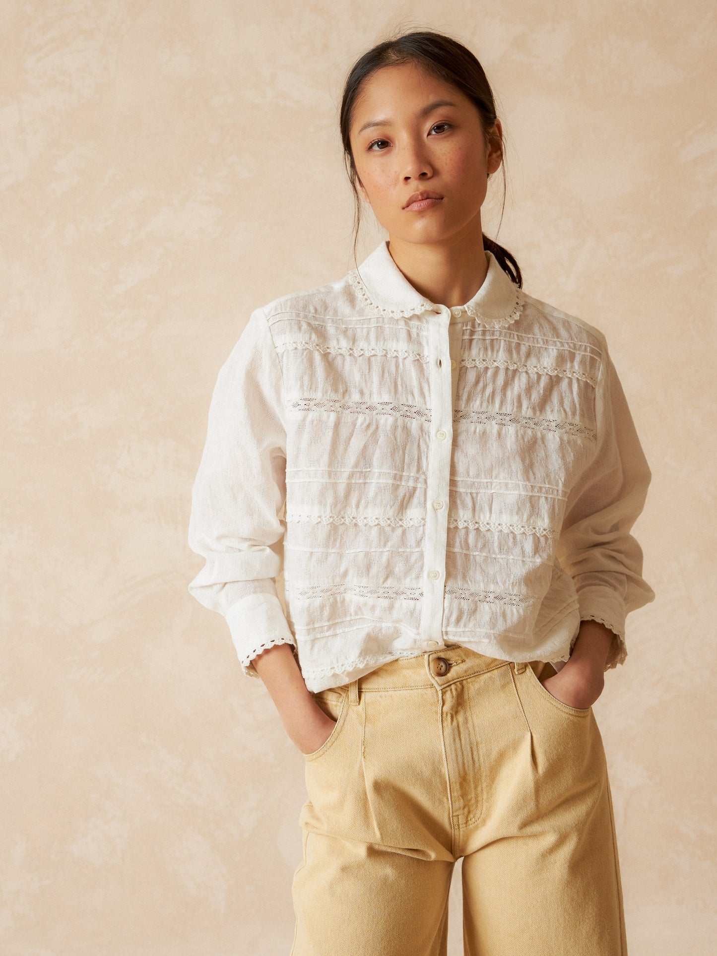 CAMISA PUNTILLA INSERTADA