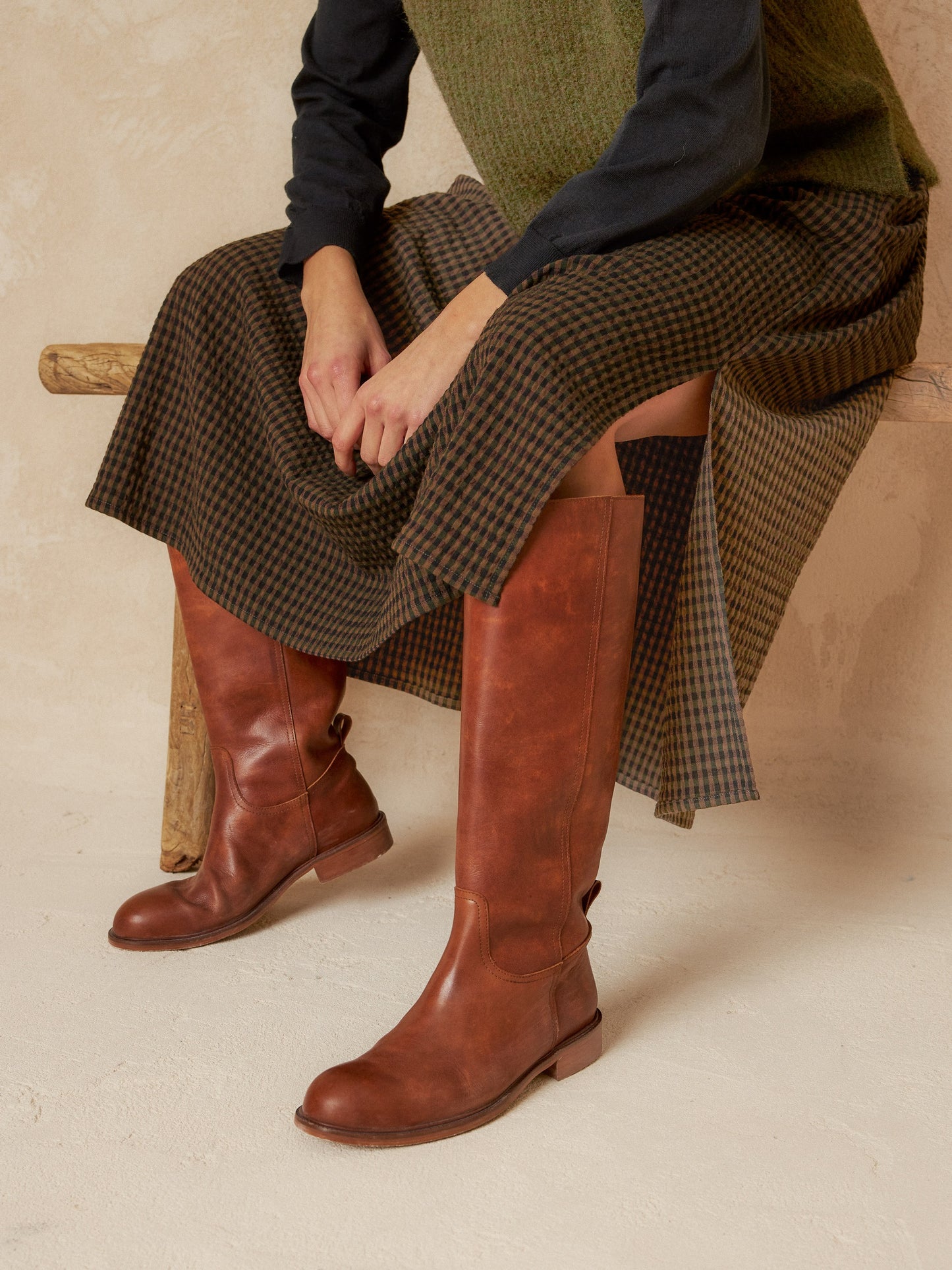 BOTTE HAUTE EN CUIR