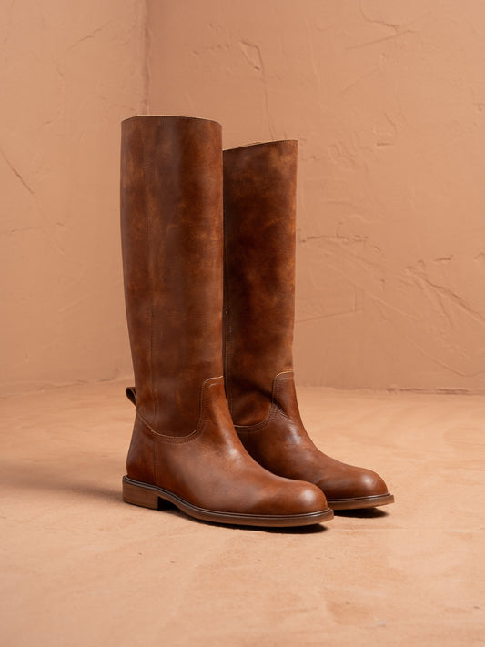 BOTTE HAUTE EN CUIR