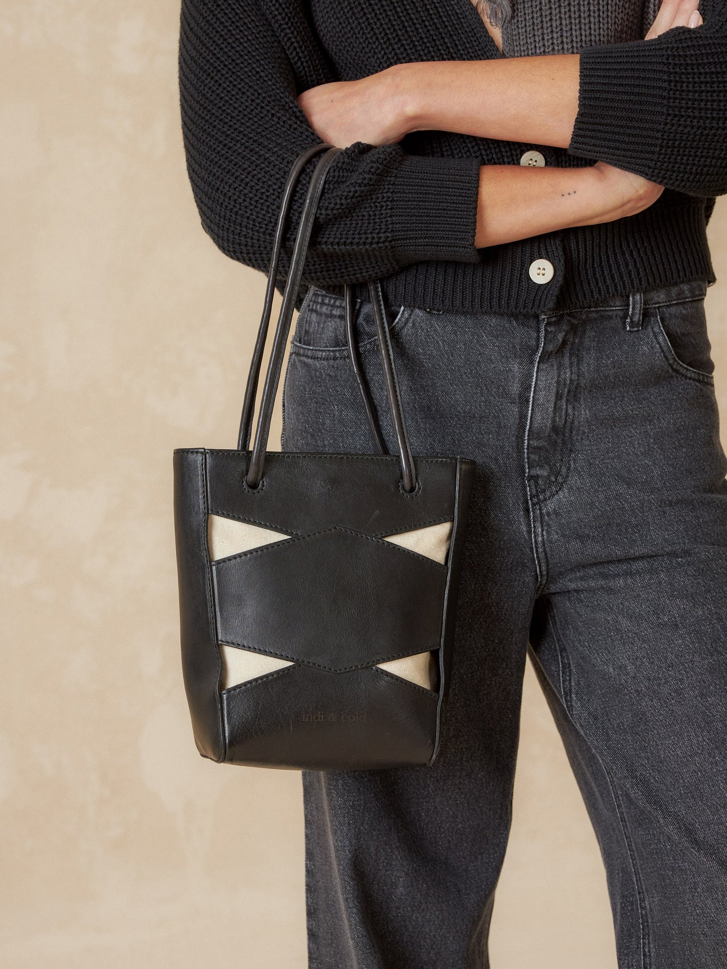 BOLSO PIEL CONTRASTE