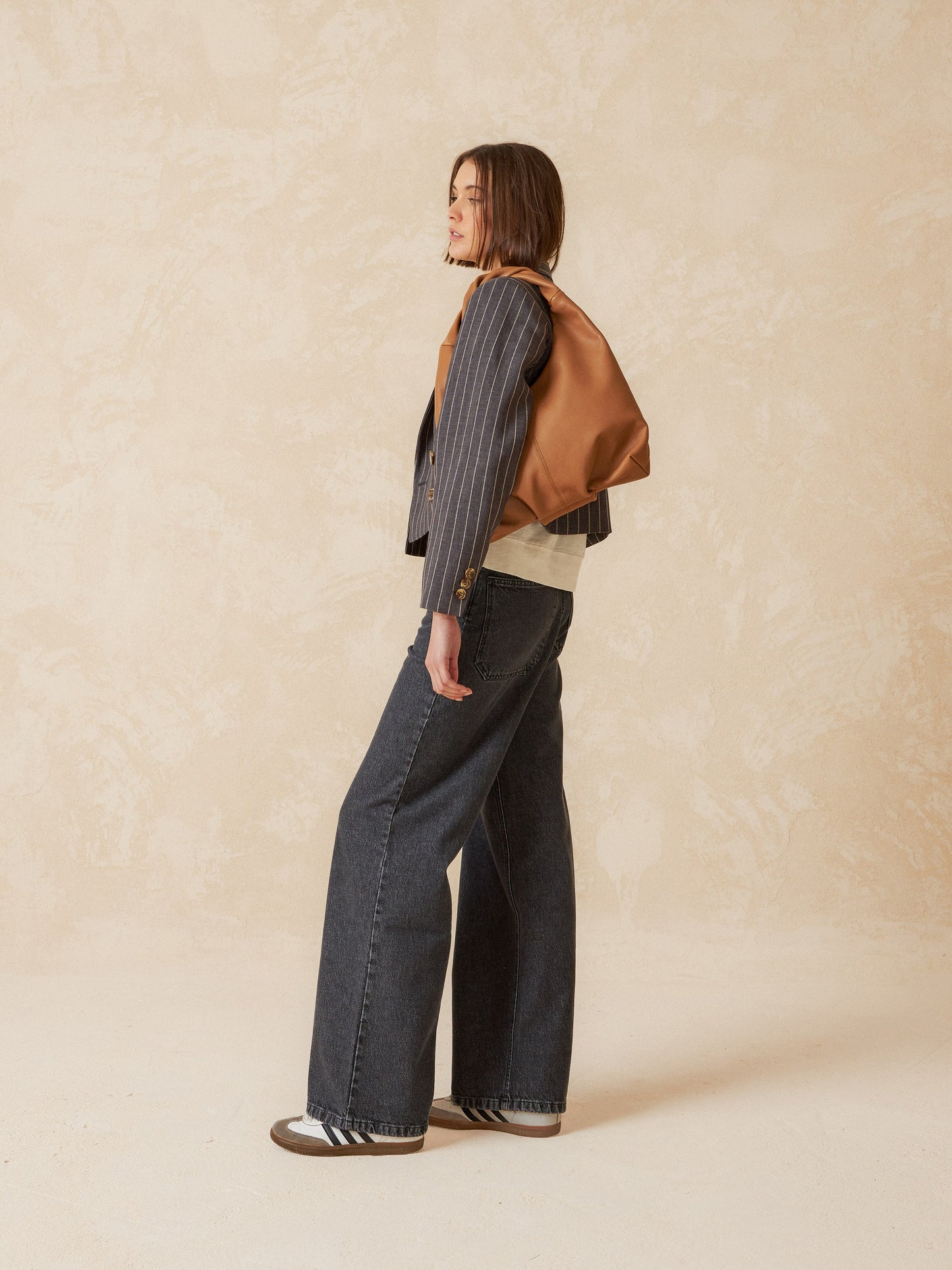 BOLSO PIEL FRUNCIDA