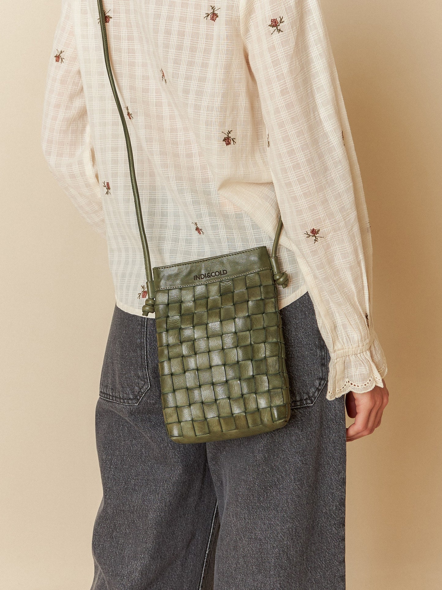 BOLSO FLAT PIEL GEO