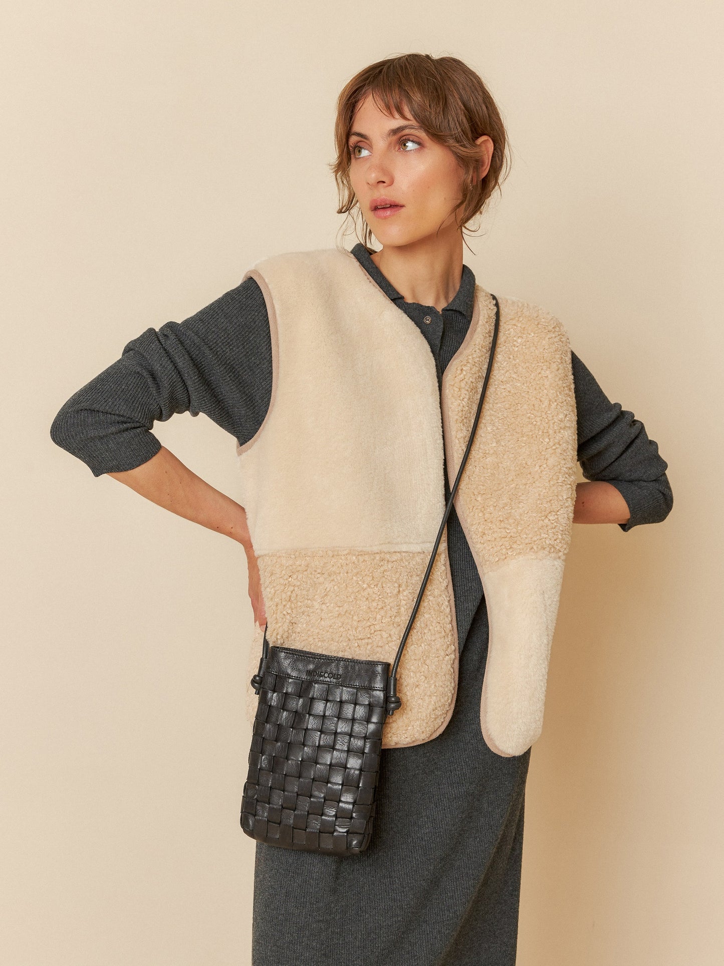 BOLSO FLAT PIEL GEO