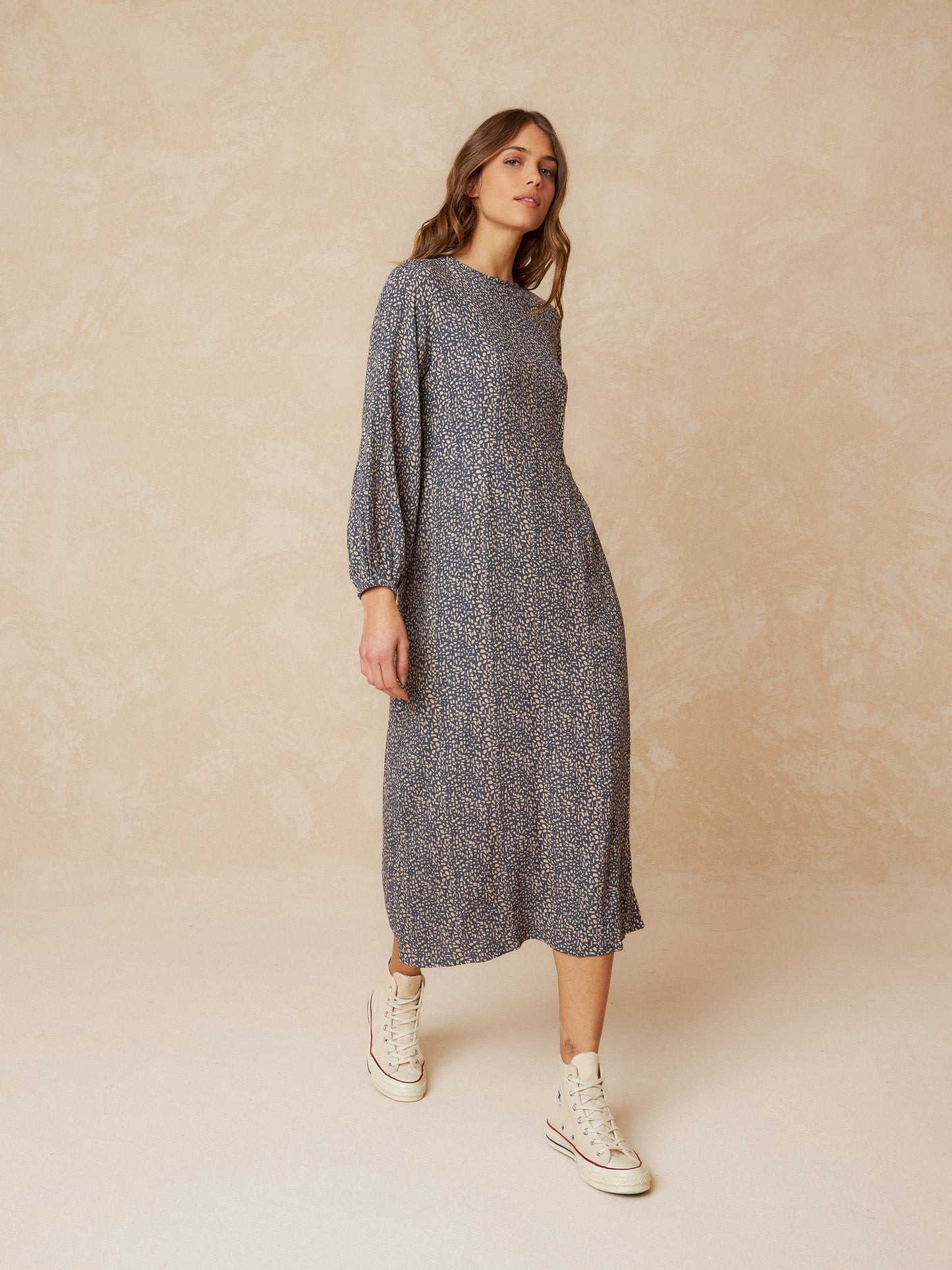 MAXI VESTIDO CREPADO
