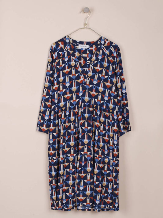 VESTIDO CORTO GEOMÉTRICO