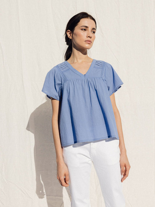 BLUSA ALGODÓN PUNTILLAS