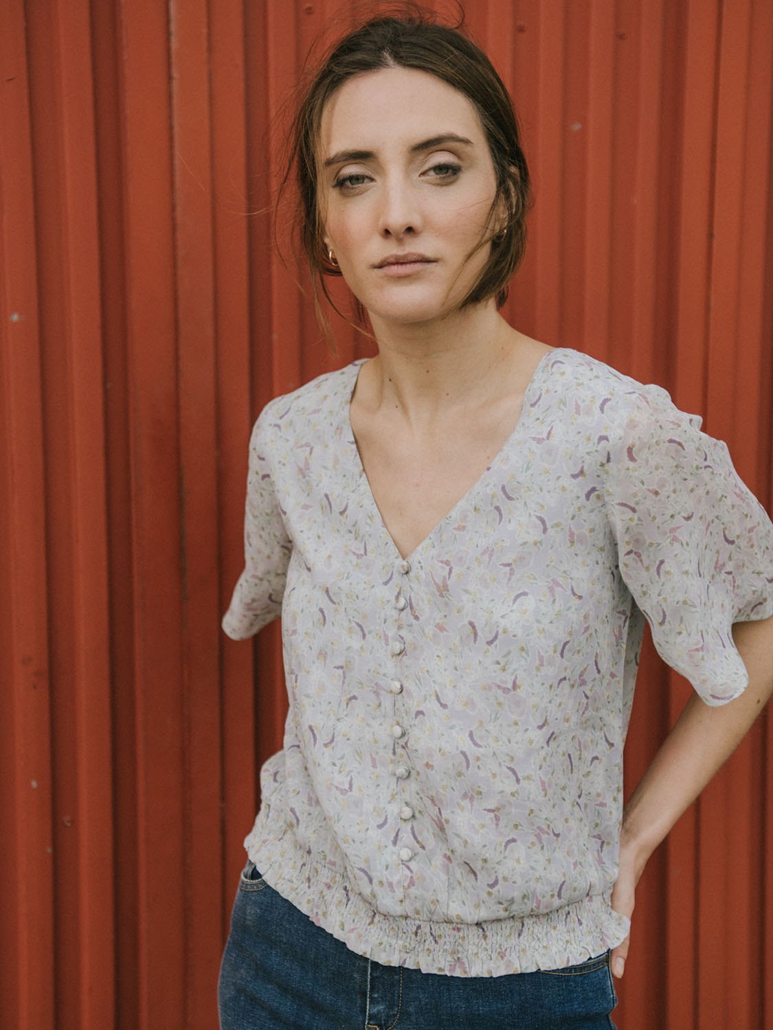 BLUSA LUREX BOTONES