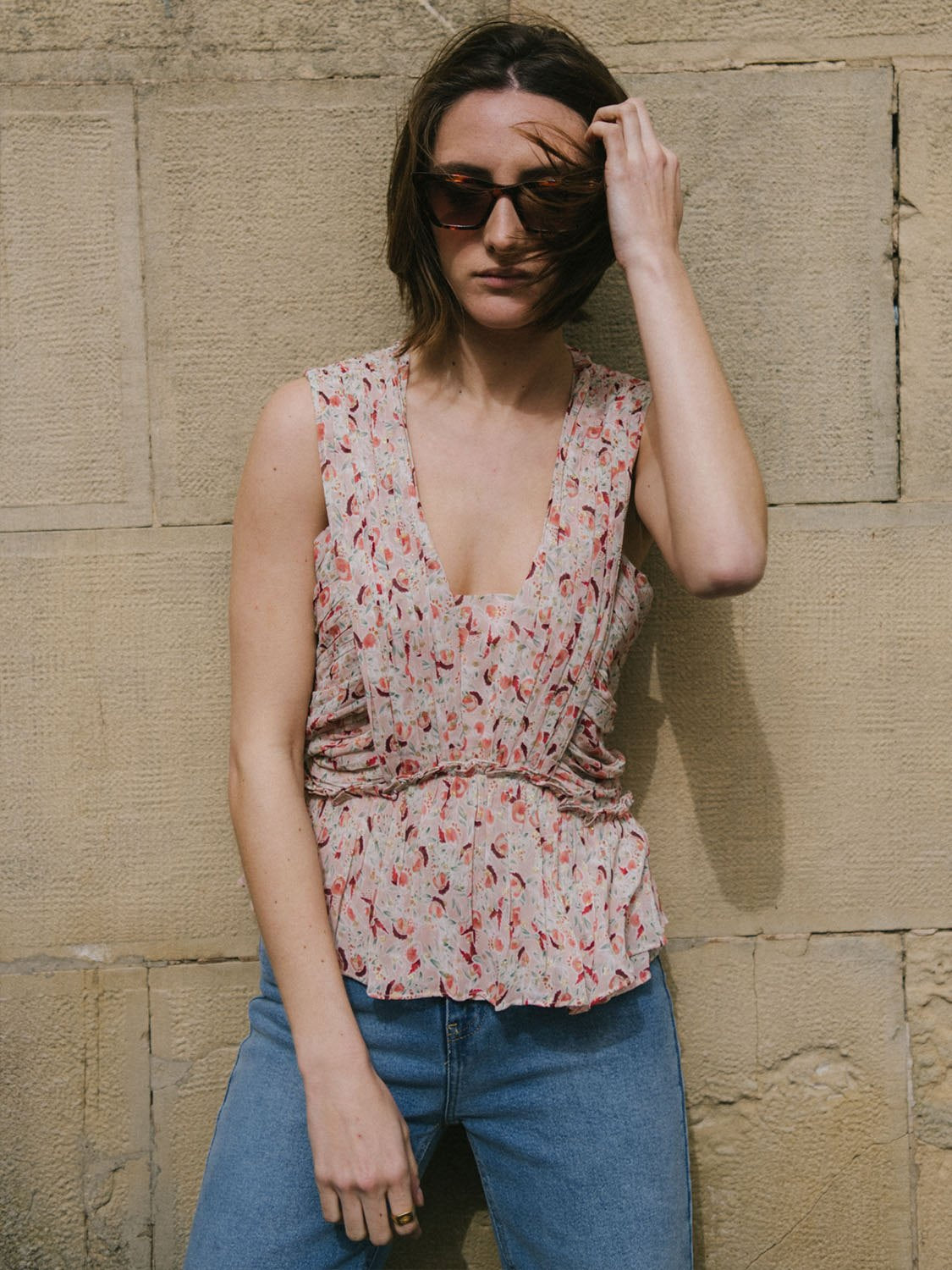 TOP ASIMETRICO LUREX
