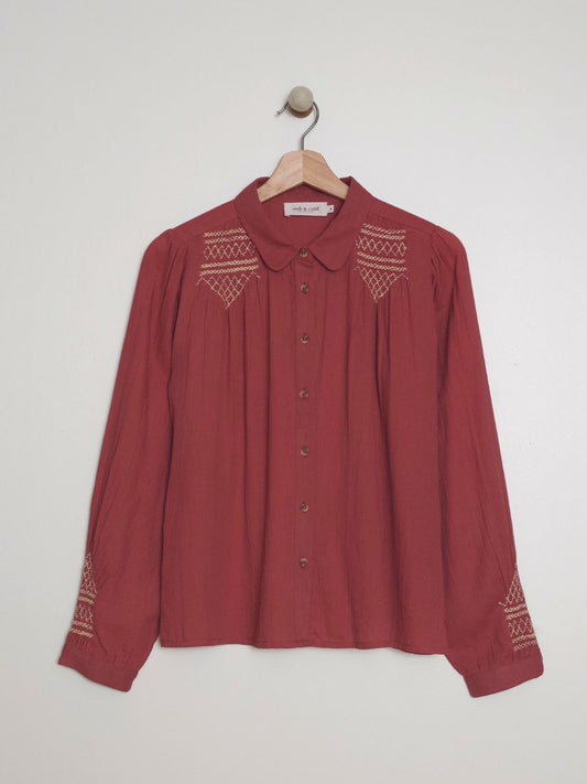 CAMISA BORDADO CONTRASTE