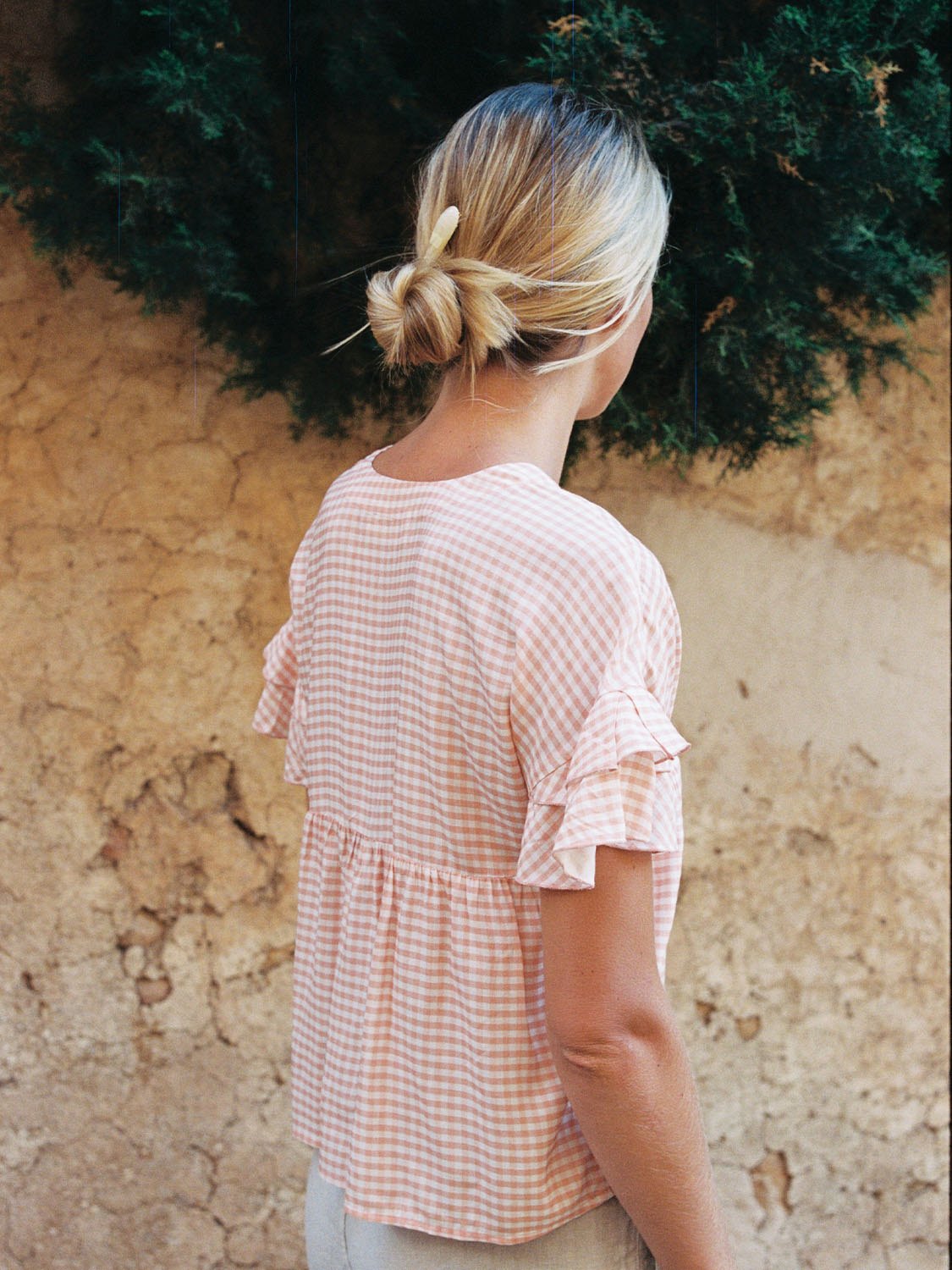 BLUSA VICHY VOLANTES