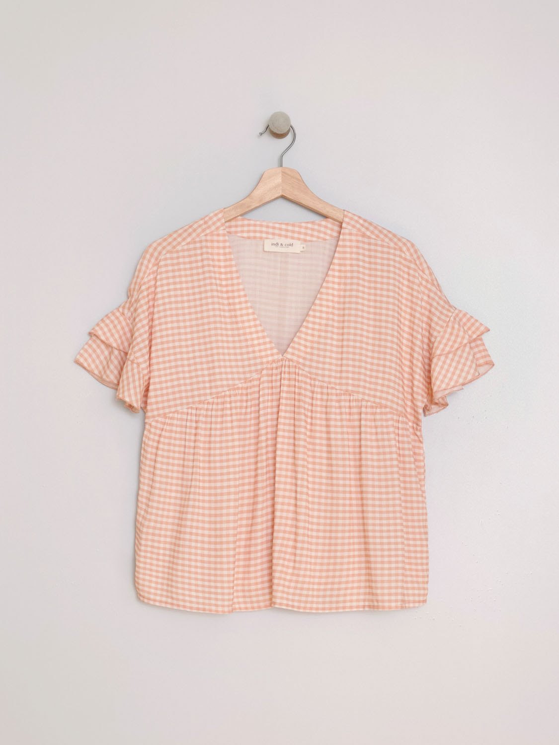 BLUSA VICHY VOLANTES