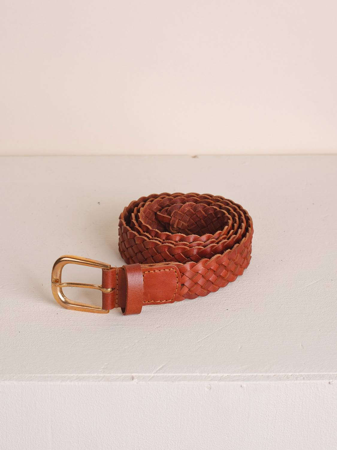 CEINTURE EN CUIR TRESSÉ
