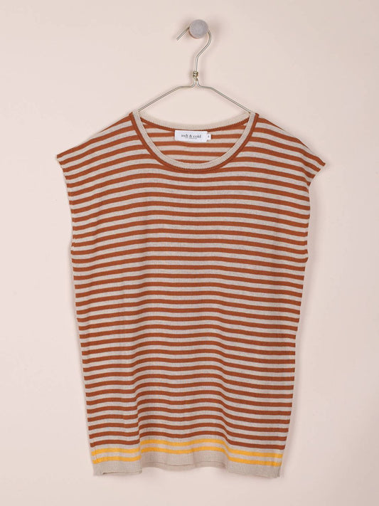 STRIPED COTTON VEST