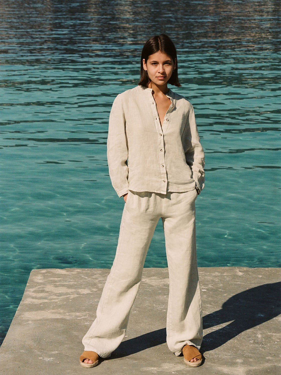 PANTALÓN PALAZZO LINO BAHÍA
