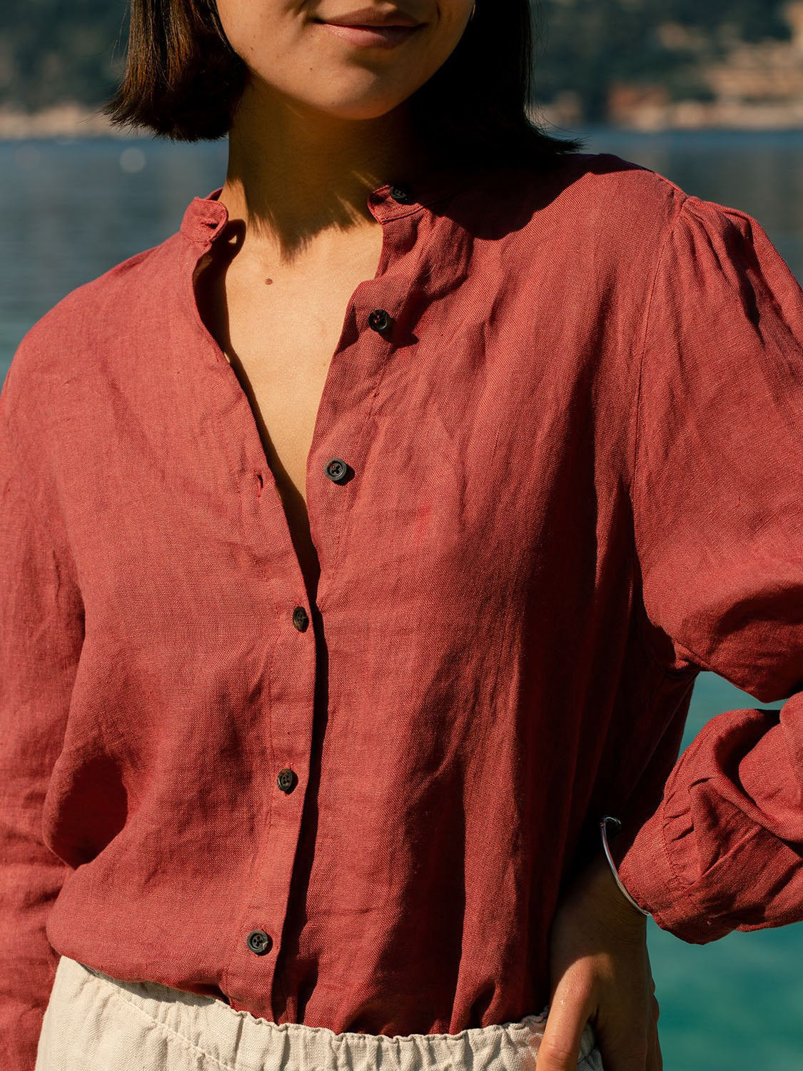 CAMISA LISA LINO BAHÍA