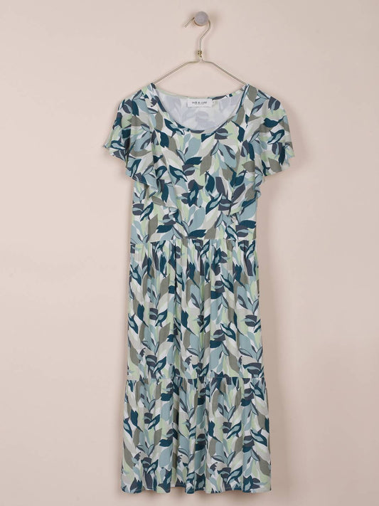VESTIDO CORTO HOJAS