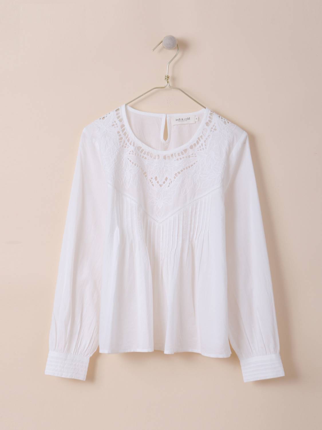 BLOUSE EN COTON DÉCOUPÉ