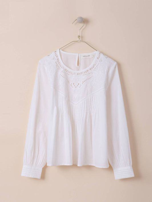 BLOUSE EN COTON DÉCOUPÉ
