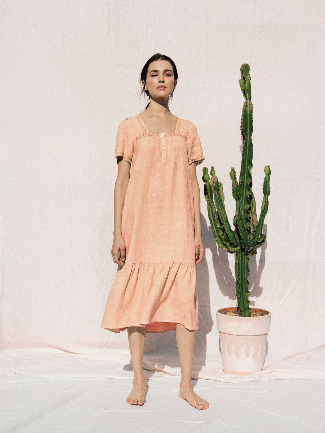 VESTIDO ROMÁNTICO CÁÑAMO