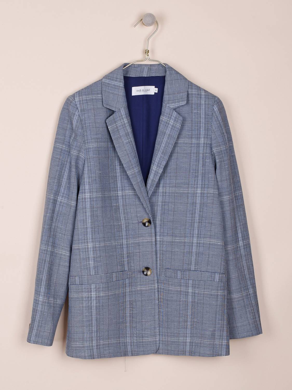 BLAZER CUADROS LINO