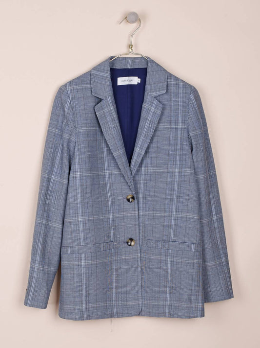BLAZER CUADROS LINO