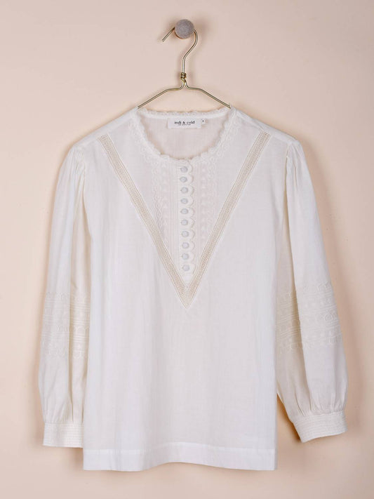 BLUSA BOTONES BORDADOS