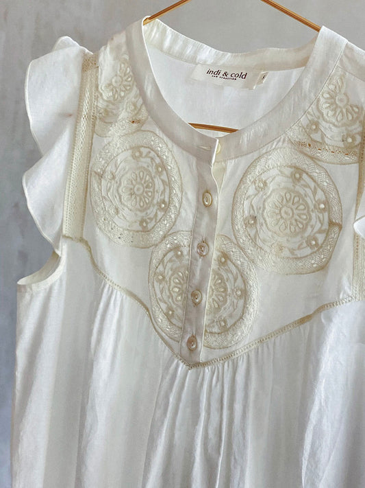 BLUSA BORDADA ALGODÓN