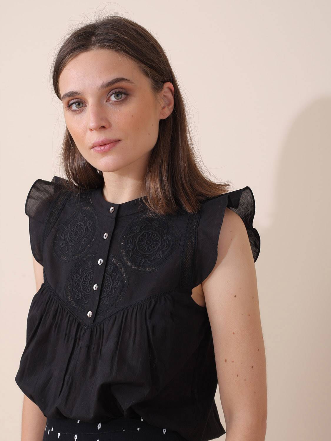 BLUSA BORDADA ALGODÓN