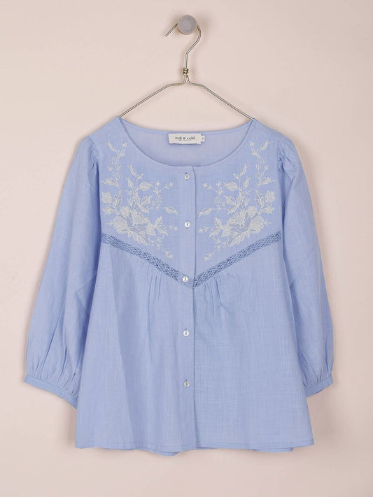 CAMISA BORDADO CONTRASTE