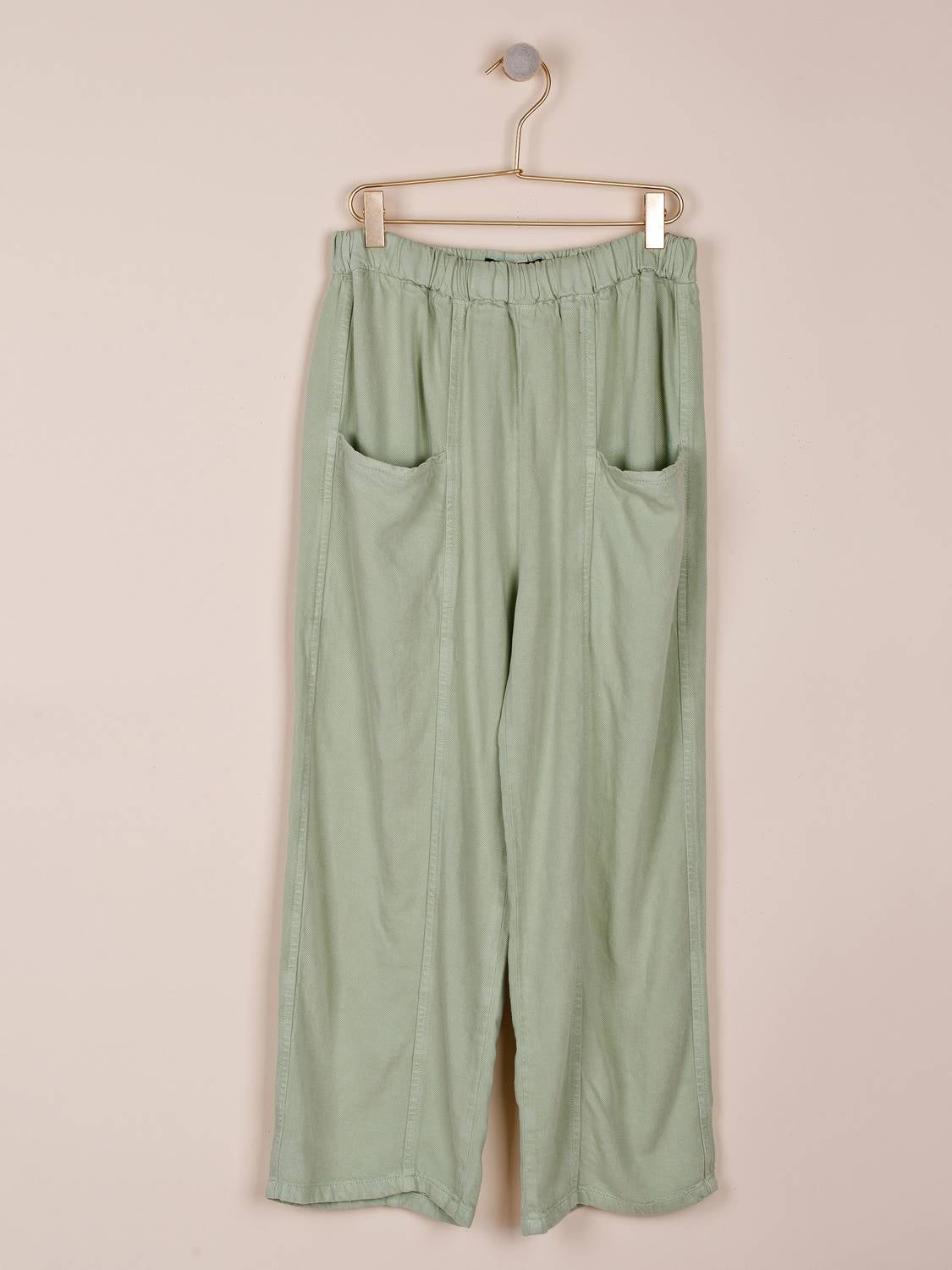 PANTALON CROP AVEC TAILLE ÉLASTIQUÉE