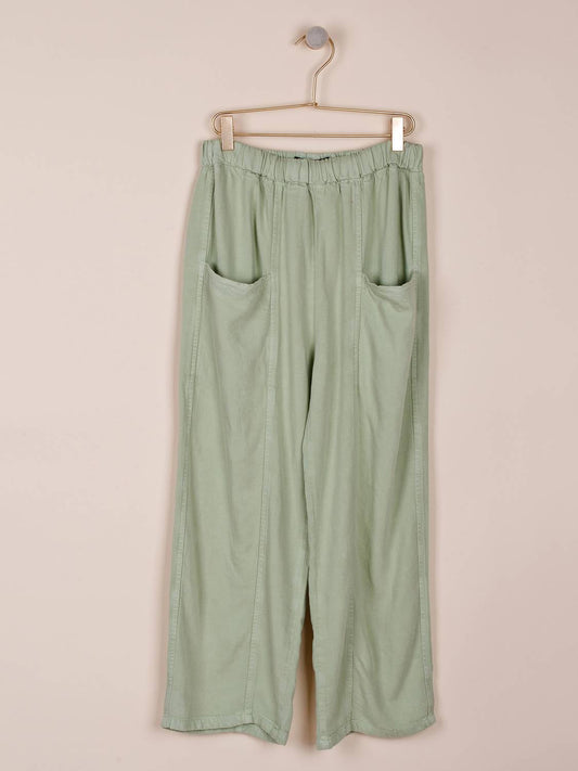 PANTALON CROP AVEC TAILLE ÉLASTIQUÉE