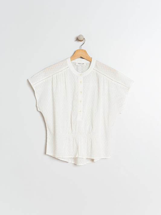 BLOUSE EN COTON ÉPONGE