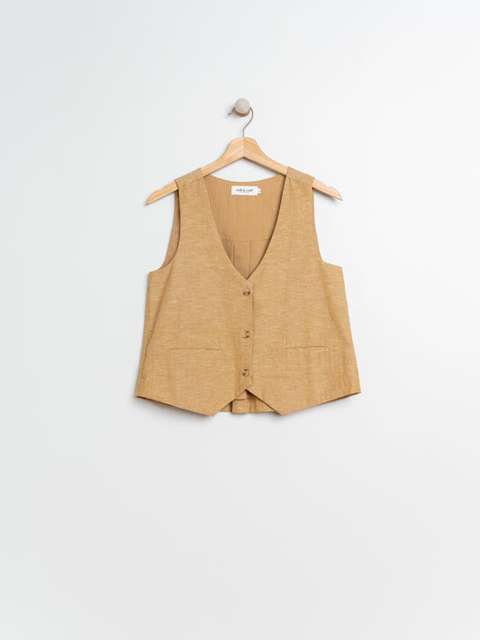 COTTON-LINEN VEST