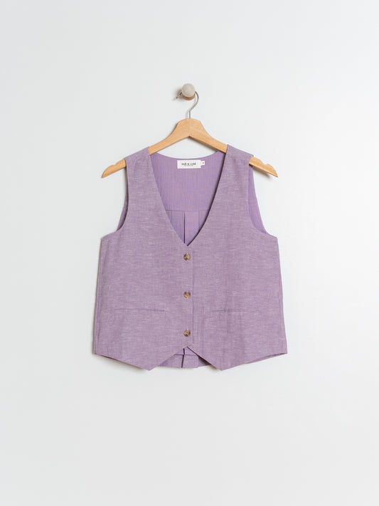 COTTON-LINEN VEST