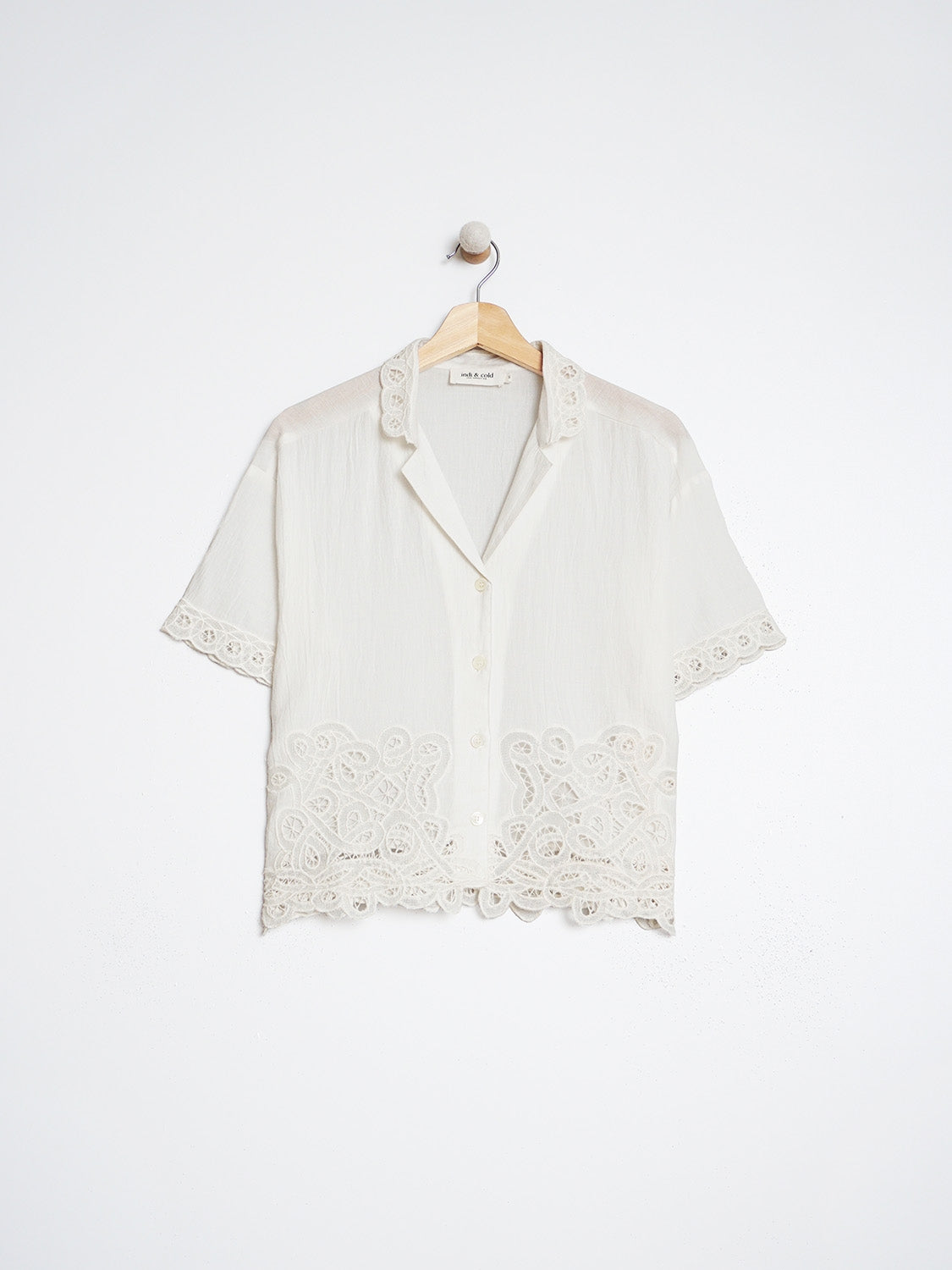CAMISA ALGODÓN PUNTILLAS