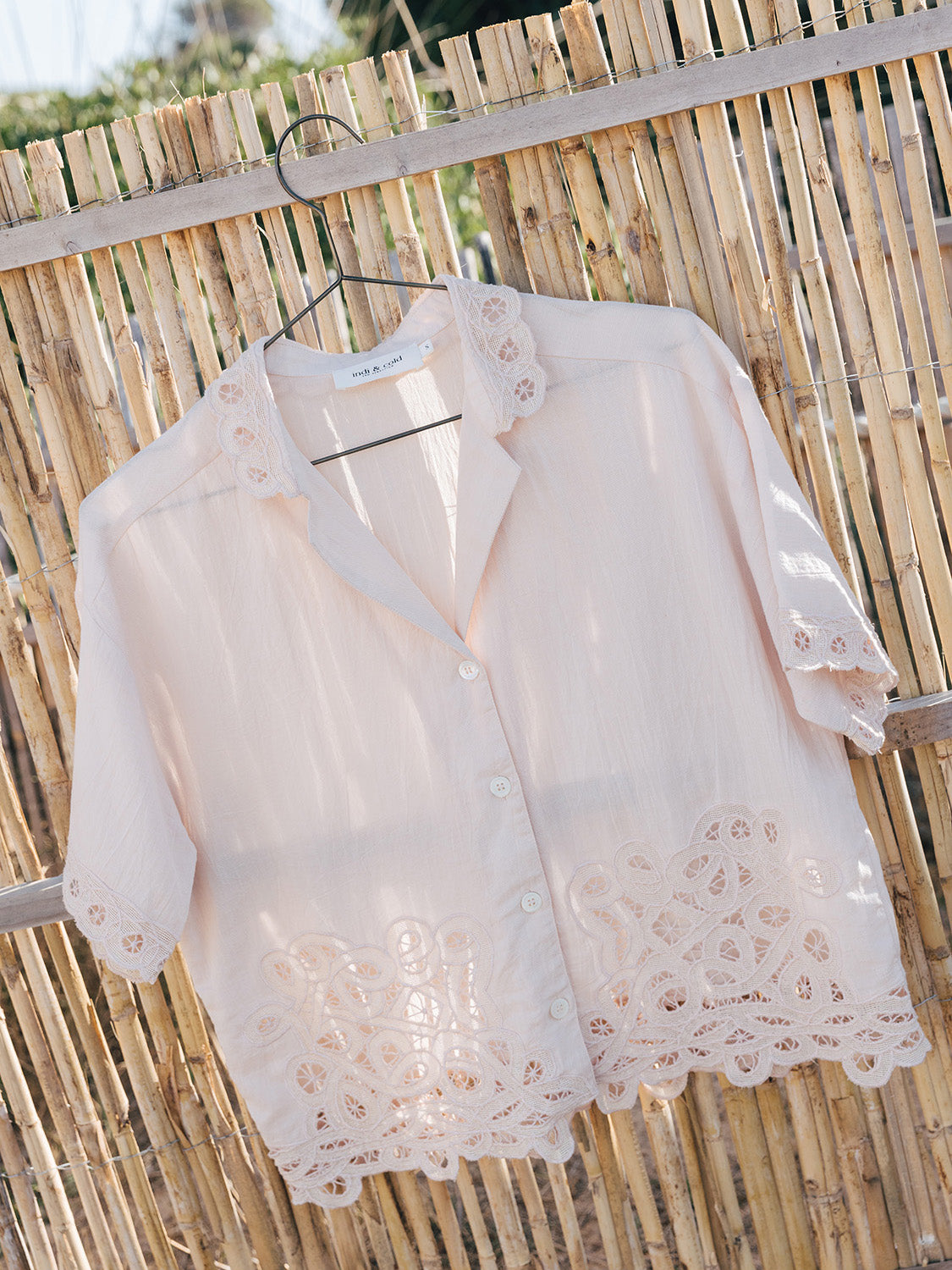 CAMISA ALGODÓN PUNTILLAS