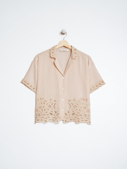 CAMISA ALGODÓN PUNTILLAS
