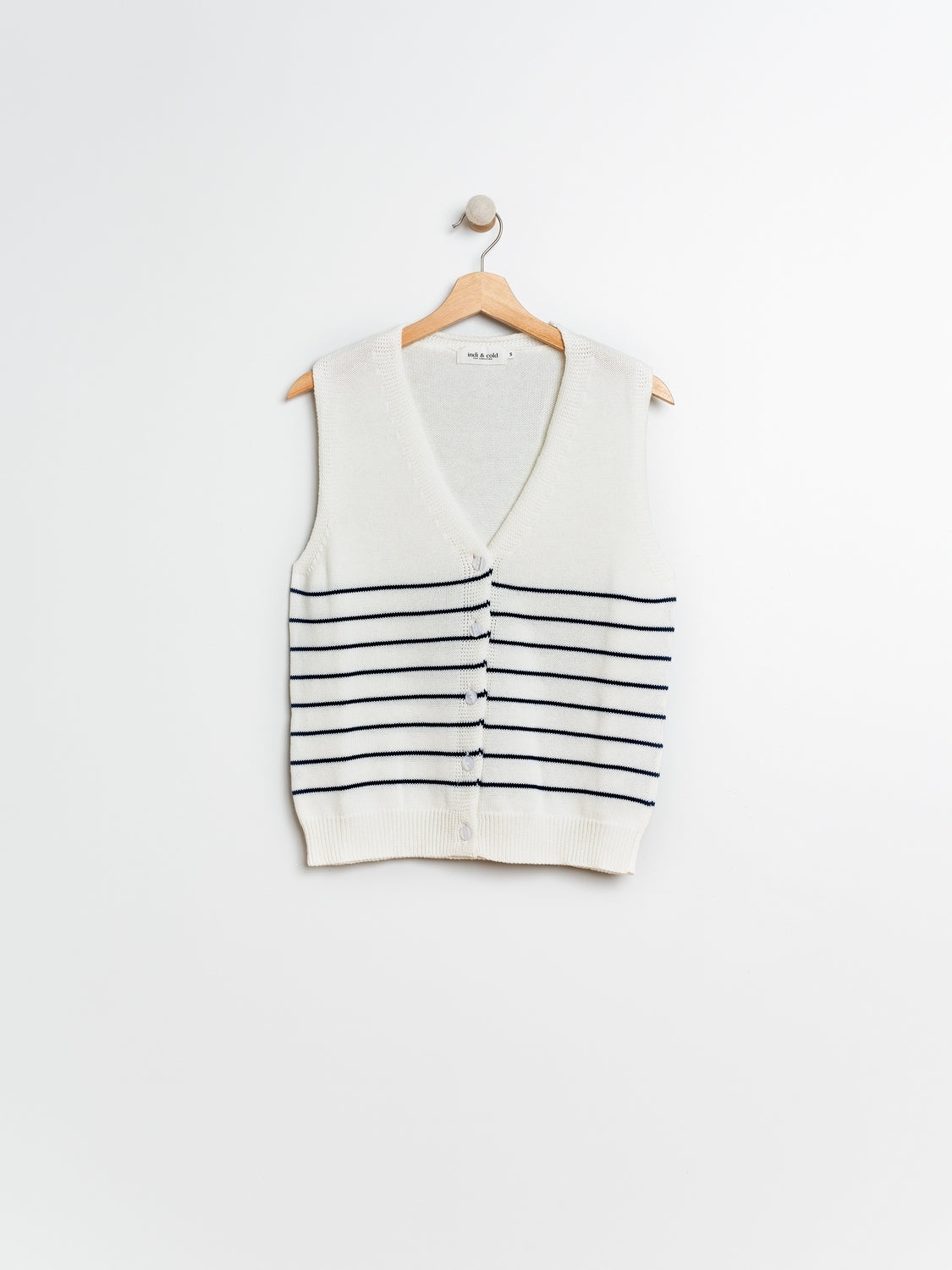 STRIPED KNITTED VEST
