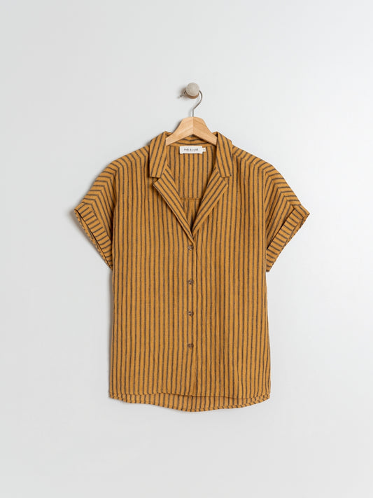 CHEMISE EN LIN RAYÉE