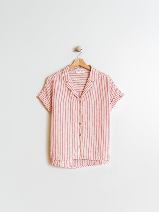CHEMISE EN LIN RAYÉE