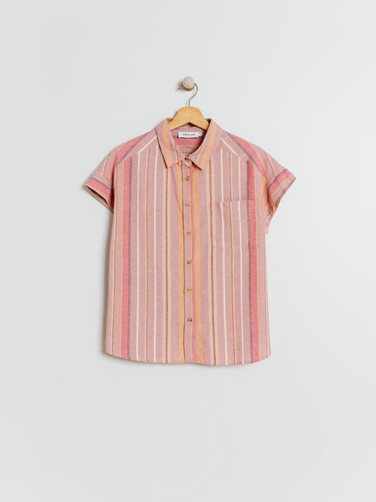 CHEMISE À RAYURES DE COULEUR