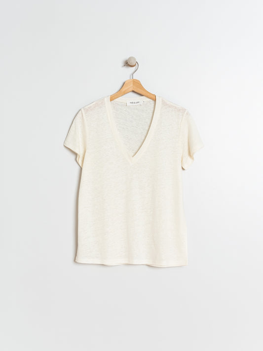 T-SHIRT Col V EN LIN