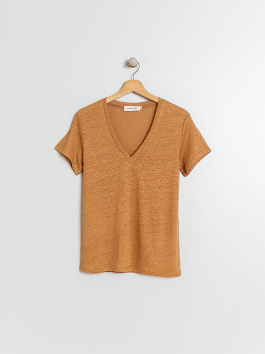 T-SHIRT Col V EN LIN