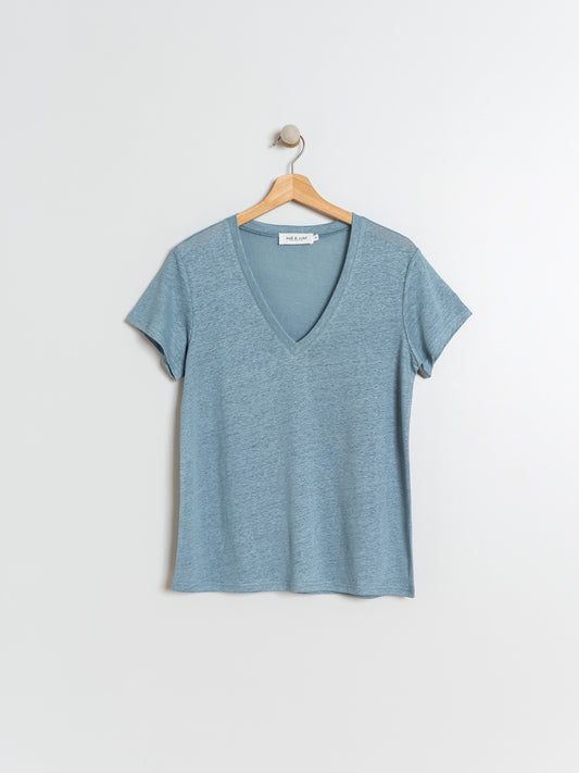 T-SHIRT Col V EN LIN